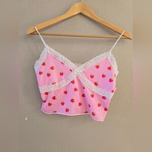 Pink Strawberry crop top